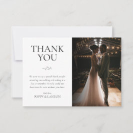 Cartão de Agradecimento de Foto de Casamento Botân