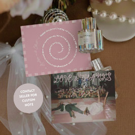 Cartão de Agradecimento de Foto de Casamento Cor-d