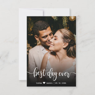 Cartão de Agradecimento de Foto de Casamento do Me