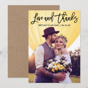 Cartão de Agradecimento de Foto de Casamento em Kr