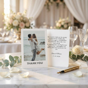 Cartão de Agradecimento de Foto de Casamento Forma