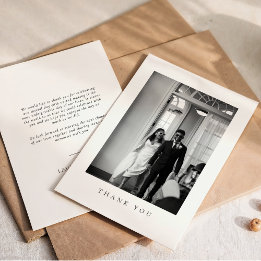 Cartão de Agradecimento de Foto de Casamento Forma
