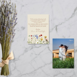 Cartão de Agradecimento de Foto de Casamento no Ja