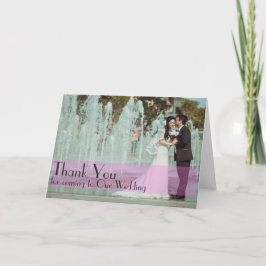 Cartão de agradecimento de foto de casamento perso