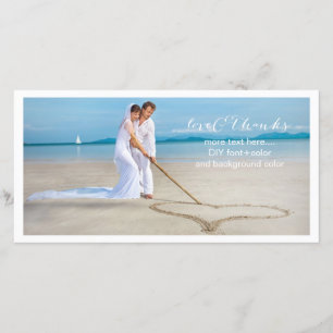 Cartão de agradecimento de foto de casamento PixDe