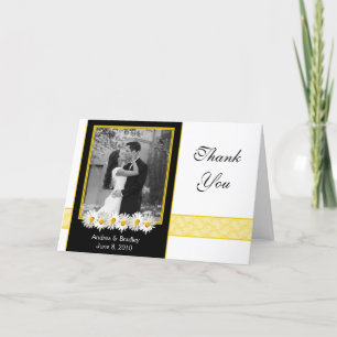 Cartão de Agradecimento de Foto de Casamento Shast