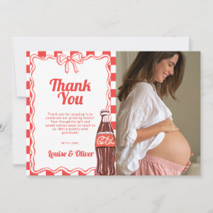 Cartão de Agradecimento de Foto de Chuvinha de Beb