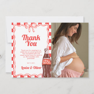Cartão de Agradecimento de Foto de Chuvinha de Beb