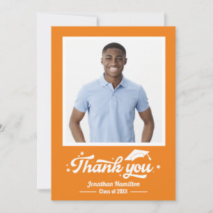 Cartão de Agradecimento de Foto de Formatura Laran