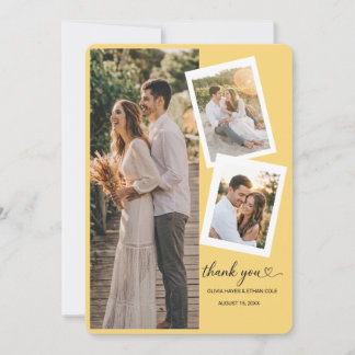 Cartão de Agradecimento de Foto de Recém-Casados P