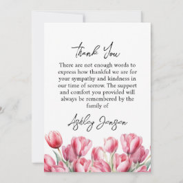 Cartão de agradecimento de foto de tulipa de simpa