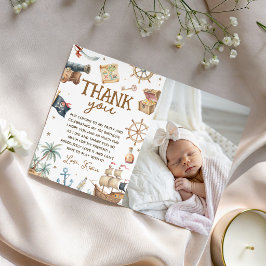 Cartão de Agradecimento de Foto do Navio do Capitã
