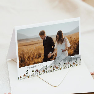 Cartão de Agradecimento de Foto Floral Boho HEIDI 