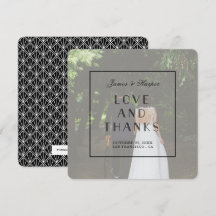 Cartão de Agradecimento de Foto Personalizada Art 