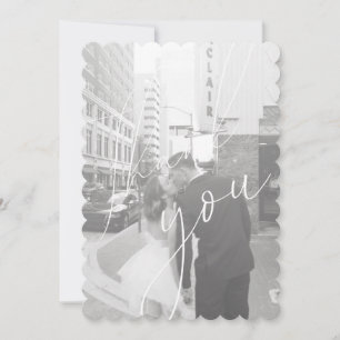 Cartão de Agradecimento de Foto Plana com Roteiro 