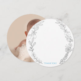 Cartão de agradecimento de foto redonda de George.