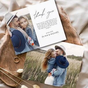Cartão de Agradecimento de Fotos de Casamento Mini