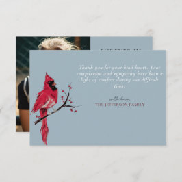 Cartão de Agradecimento de Funeral com Foto de Car