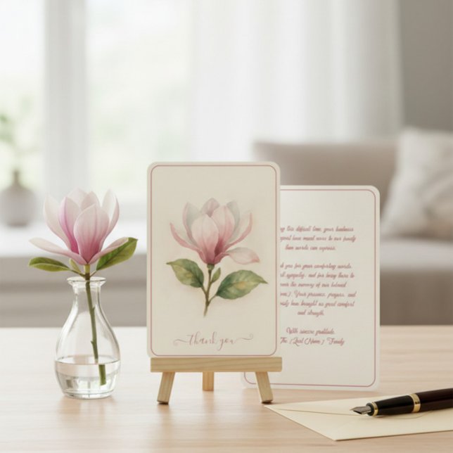 Cartão de Agradecimento de Funeral Personalizado (Criador carregado)