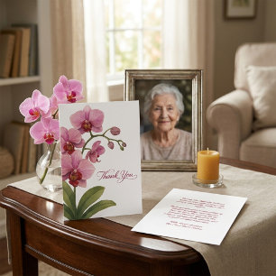 Cartão de Agradecimento de Funeral Personalizado