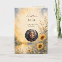 Cartão de Agradecimento de Funeral Personalizado c