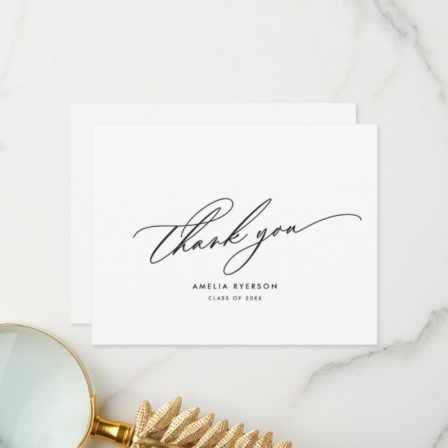 Cartão de agradecimento de graduação (Frente/Verso In Situ)