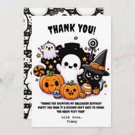 Cartão de agradecimento de Halloween Cute Boo para