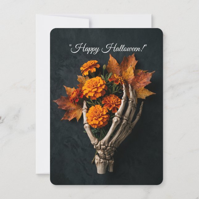 Cartão de Agradecimento de Halloween Fofo (Verso)