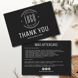cartão de agradecimento de logotipo de negócios de