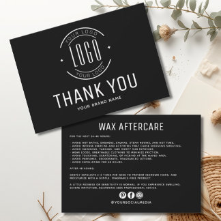 cartão de agradecimento de logotipo de negócios de