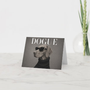 Cartão de agradecimento de luxo editorial para cãe