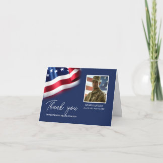 Cartão de Agradecimento de Memorial de Veterano co