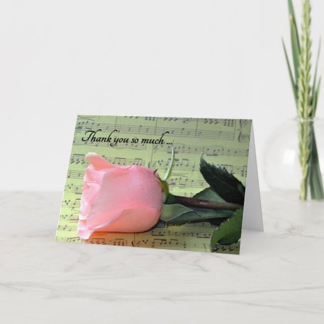 Cartão de agradecimento de música de casamento (Frente)