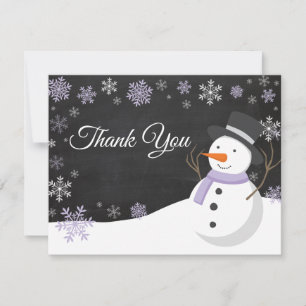Cartão de agradecimento de Natal de inverno Homem