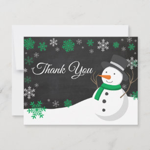 Cartão de agradecimento de Natal de inverno Homem 