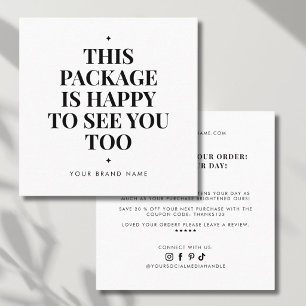 Cartão de agradecimento de negócios de inserção de