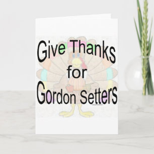 Cartão De Agradecimento Dê Obrigados para o Gordon Setters