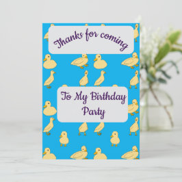 Cartão de Agradecimento de Patinhos Bebês