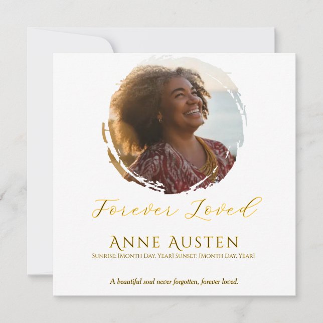 Cartão de Agradecimento de Pêsames (Frente)