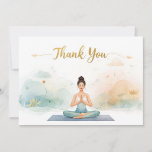 Cartão de Agradecimento de Posição de Yoga