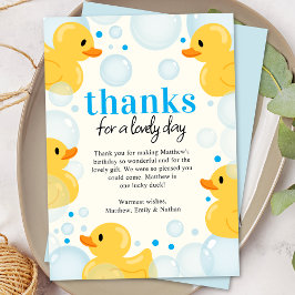 Cartão de agradecimento de primeiro aniversário de