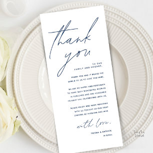 Cartão de Agradecimento de Recepção de Casamento M