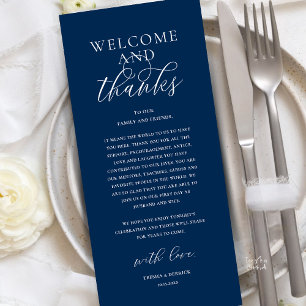 Cartão de Agradecimento de Recepção de Casamento M