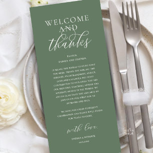 Cartão de Agradecimento de Recepção de Casamento M