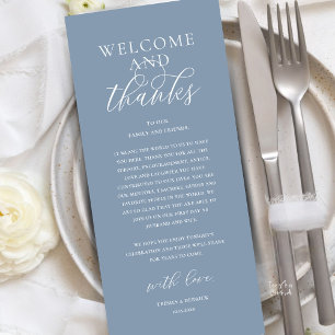 Cartão de Agradecimento de Recepção de Casamento M