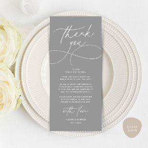 Cartão de Agradecimento de Recepção de Casamento M