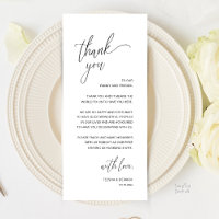 Cartão de Agradecimento de Recepção de Casamento M