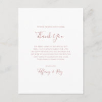 Cartão de Agradecimento de Recepção Simples e Eleg