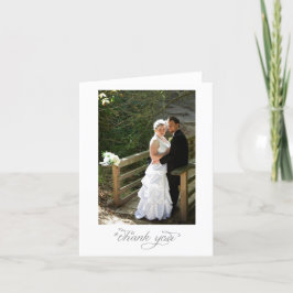 Cartão de agradecimento de retrato de casamento
