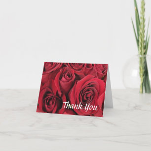 Cartão de Agradecimento de Rosas Vermelhas